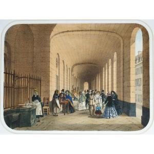 Vichy: Sources Of The Grande Grille And The Chomel Well, Northern Gallery Color Lithograph
