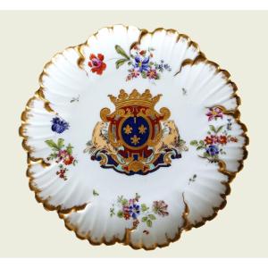 Assiette decorative en porcelaine peinte à la main  allemande