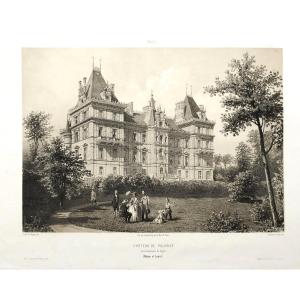 Castle Tresse Pouance 19th Century Lithograph Old Print