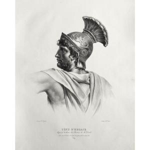 Horace Lithograph After David 19th Century Old Print