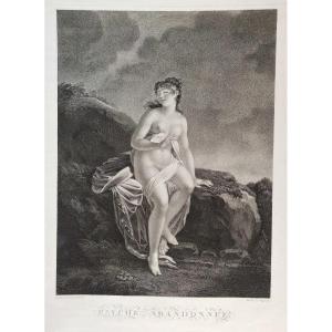 Gravure mythique Psyché Nu 19ème