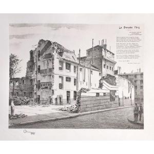 Paris The Prison Of Sainte Pelagie Lithograph