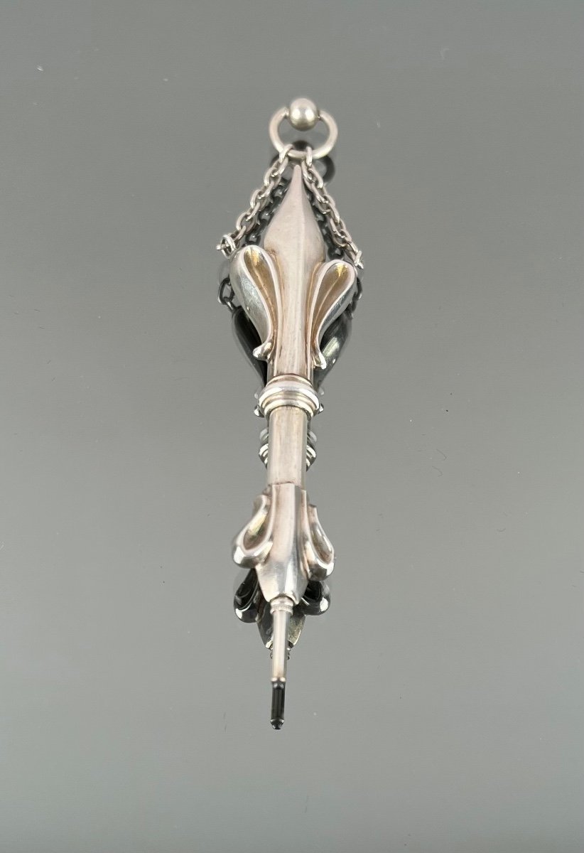 Tonnel Paris. Fleur De Lys Silver, Early 20th Century-photo-3