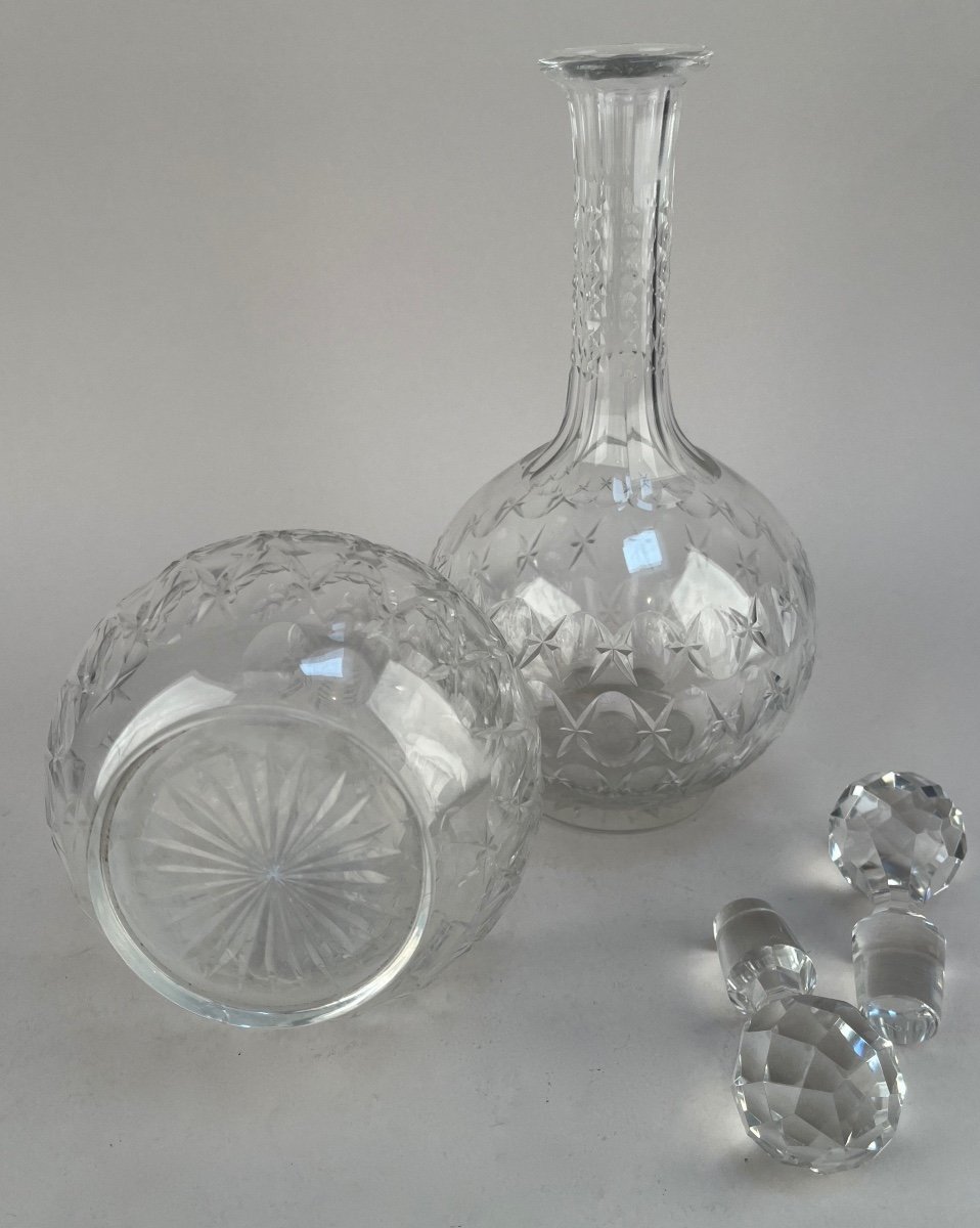 Deux Carafes à Vin En Cristal De Baccarat Modèle Lucullus-photo-4