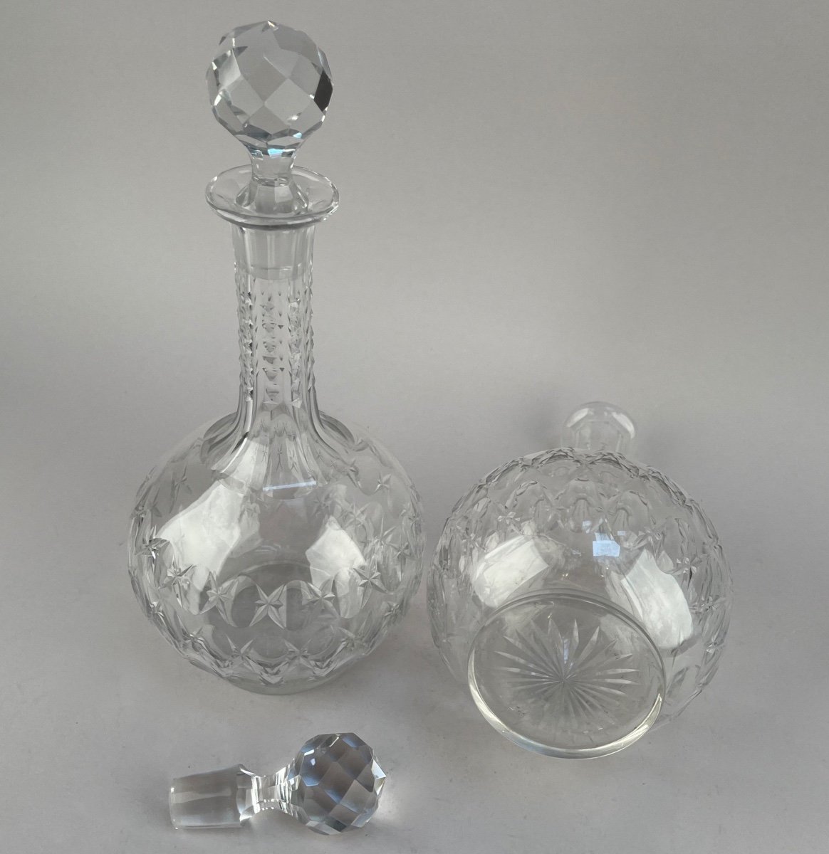 Deux Carafes à Vin En Cristal De Baccarat Modèle Lucullus-photo-2