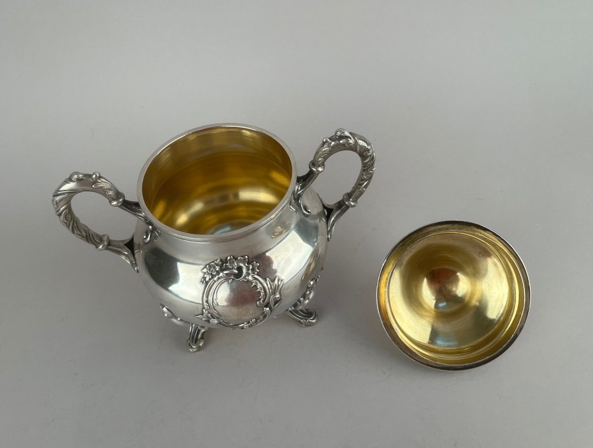  Silver Sugar Bowl Late 19th Century.  Mo: Henri Soufflot-photo-4