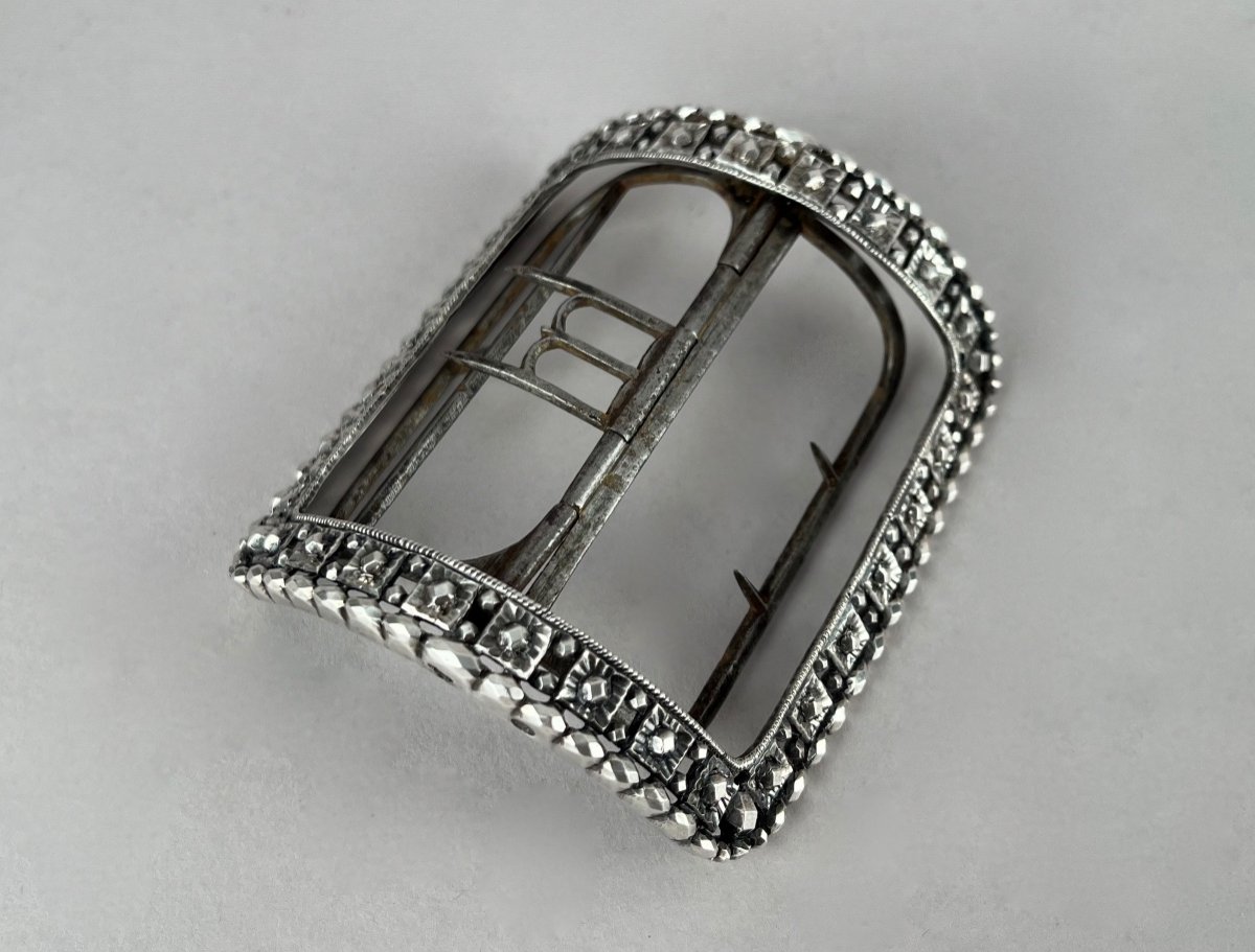 Paris 1789. Large Silver Buckle.-photo-1