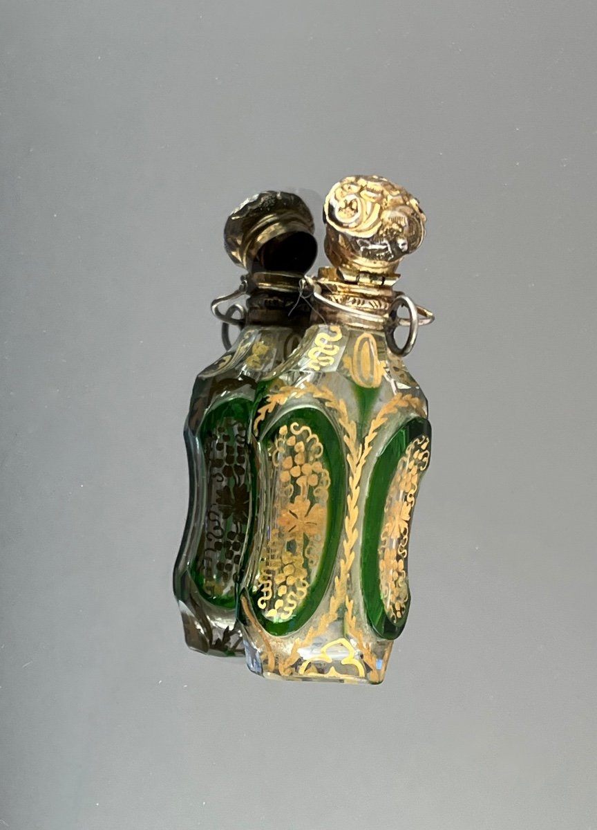 Flacon à Sels En Cristal Et Vermeil d'époque Louis-Philippe -photo-4
