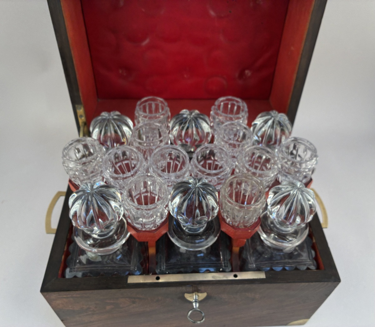 Restoration Period Mahogany Liqueur Cabinet-photo-4
