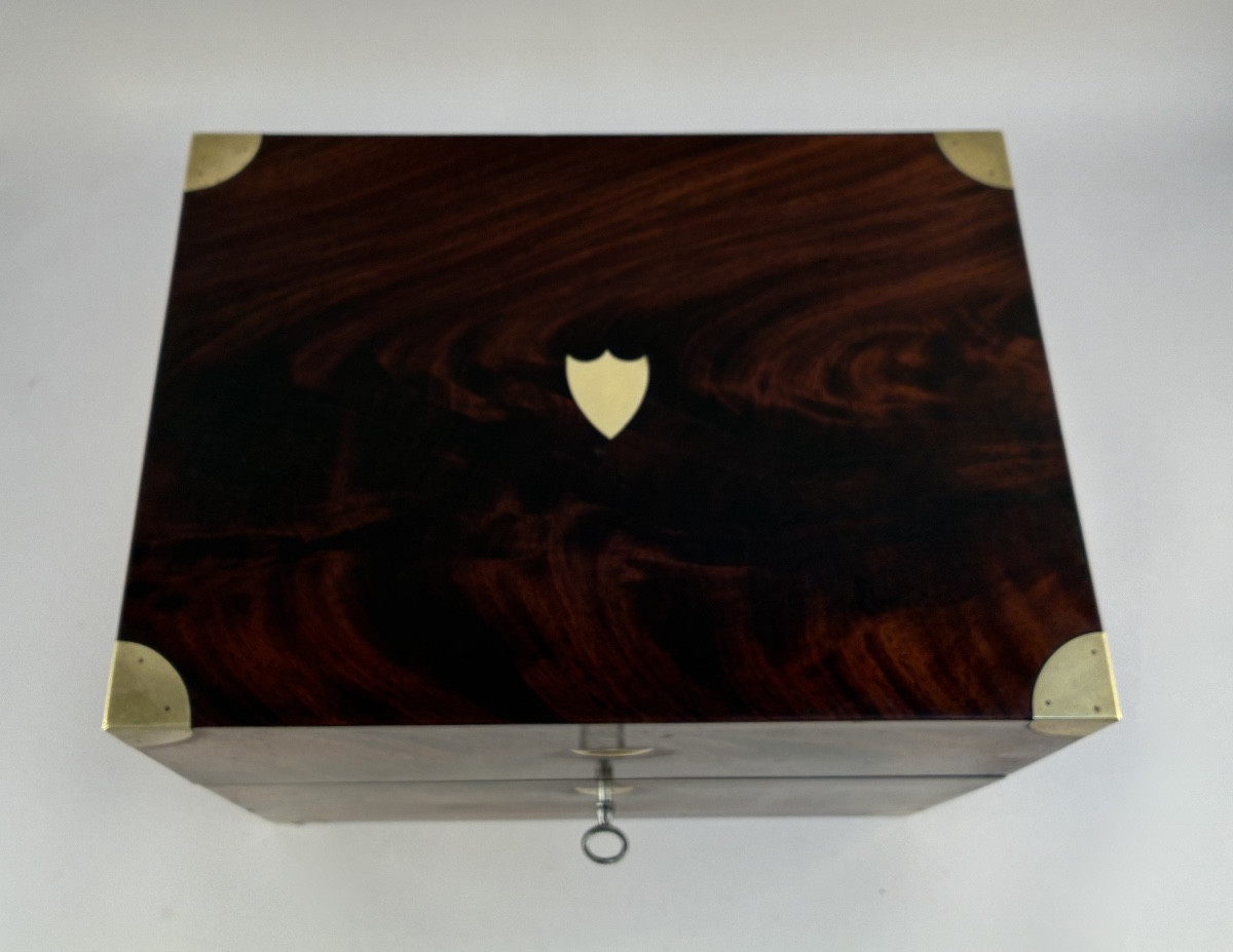 Restoration Period Mahogany Liqueur Cabinet-photo-8