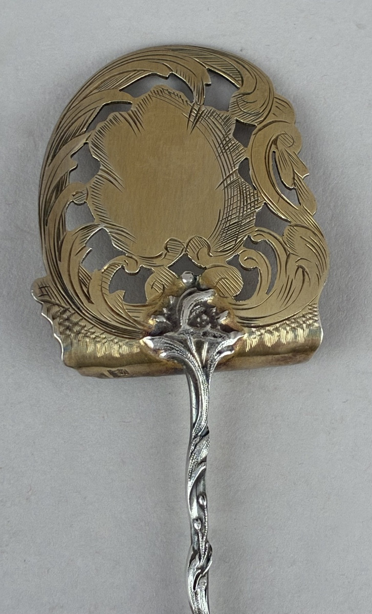 Service à hors d'oeuvre en vermeil et argent  de Paul Tonnelier-photo-7