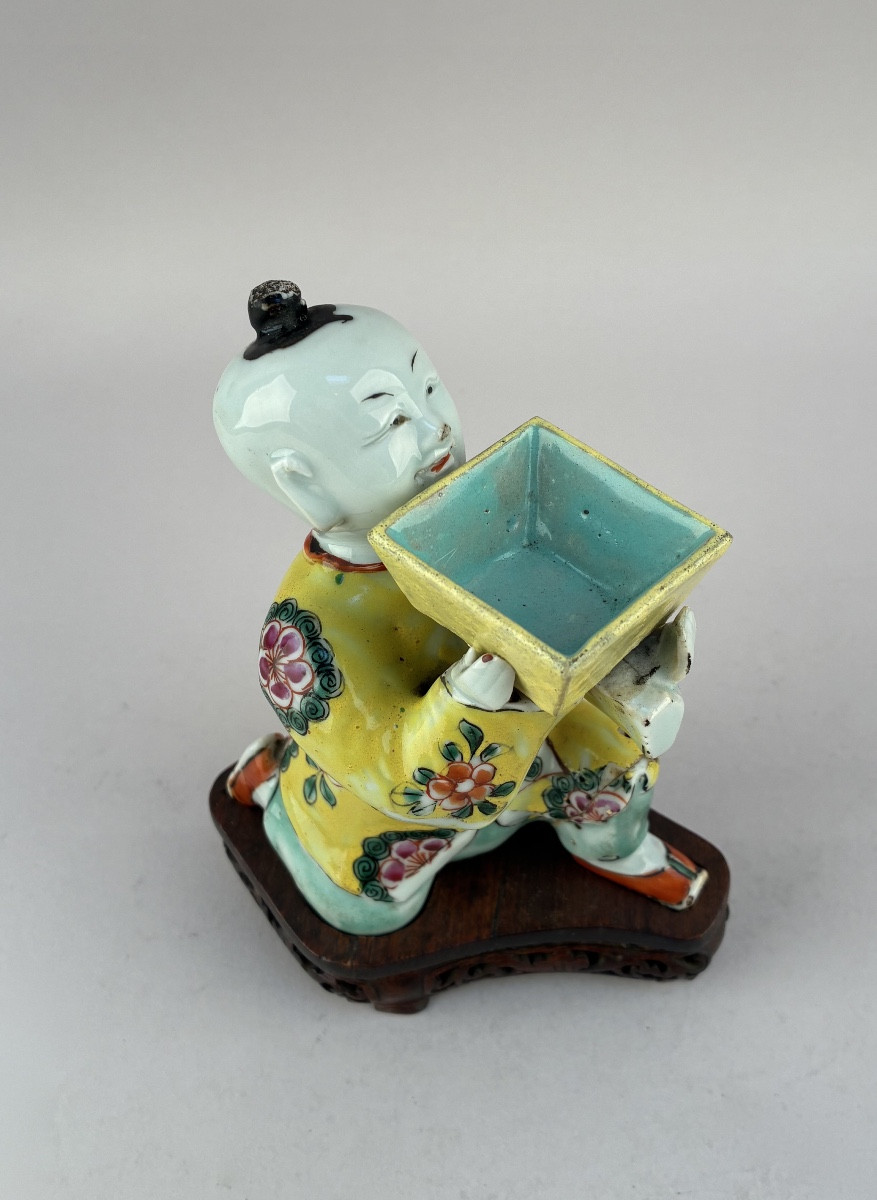 Personnage chinois en porcelaine  de Chine Fin du XVIIIème siècle.-photo-2