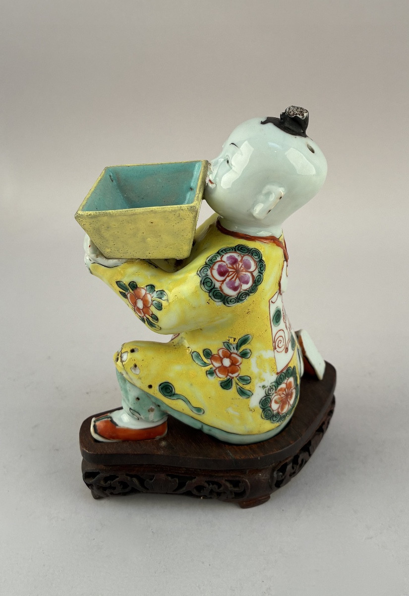 Personnage chinois en porcelaine  de Chine Fin du XVIIIème siècle.-photo-4