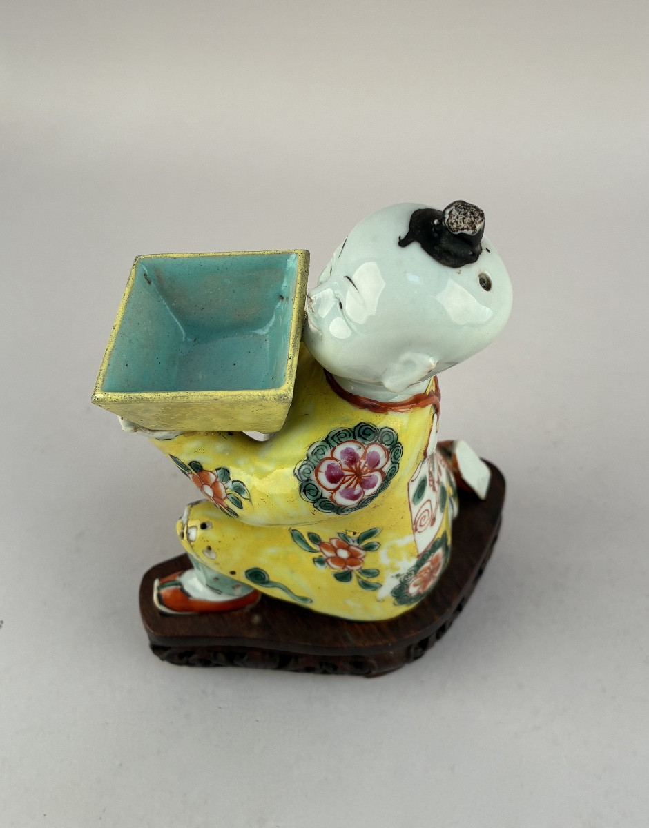 Personnage chinois en porcelaine  de Chine Fin du XVIIIème siècle.-photo-1