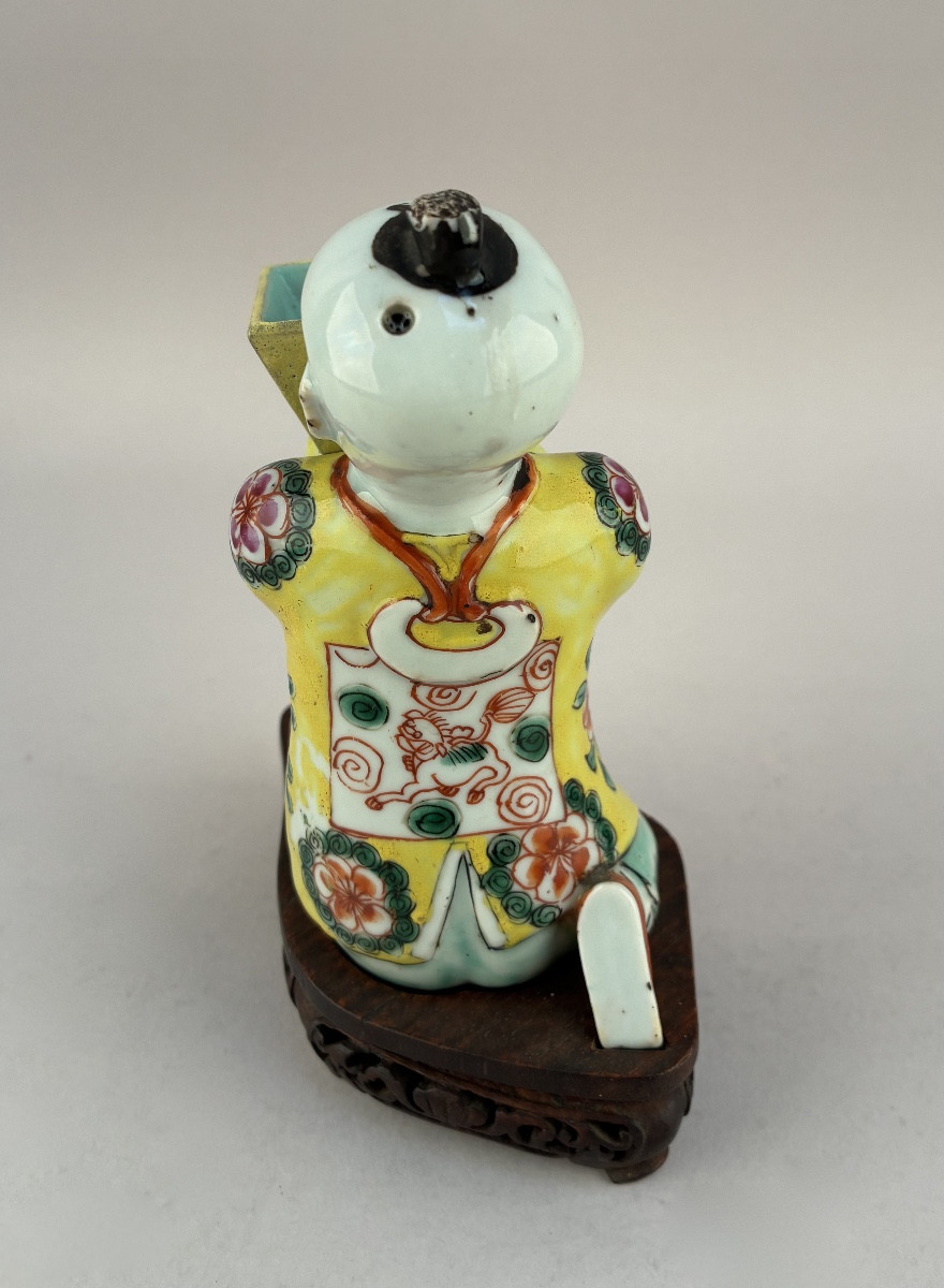 Personnage chinois en porcelaine  de Chine Fin du XVIIIème siècle.-photo-2