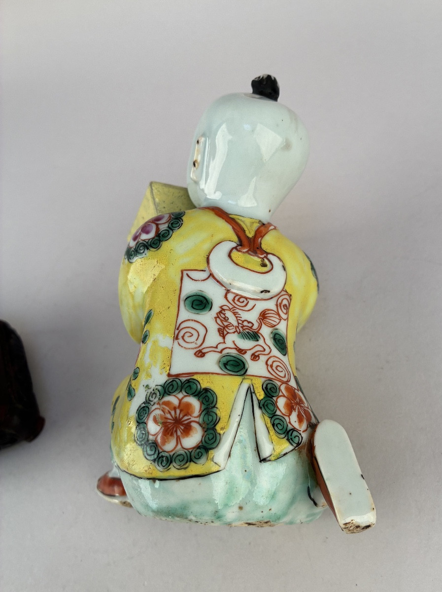Personnage chinois en porcelaine  de Chine Fin du XVIIIème siècle.-photo-7