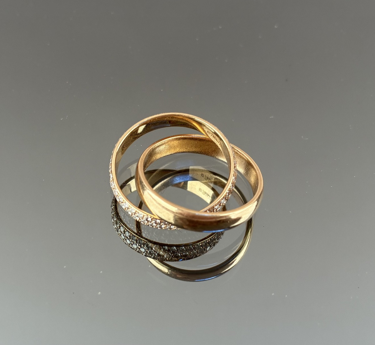 TIFFANY & Co. Bague composée de deux anneaux , signée  Paloma Picasso-photo-2