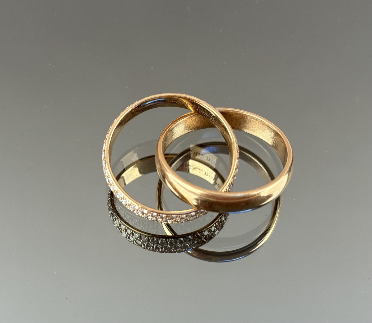 TIFFANY & Co. Bague composée de deux anneaux , signée  Paloma Picasso-photo-3