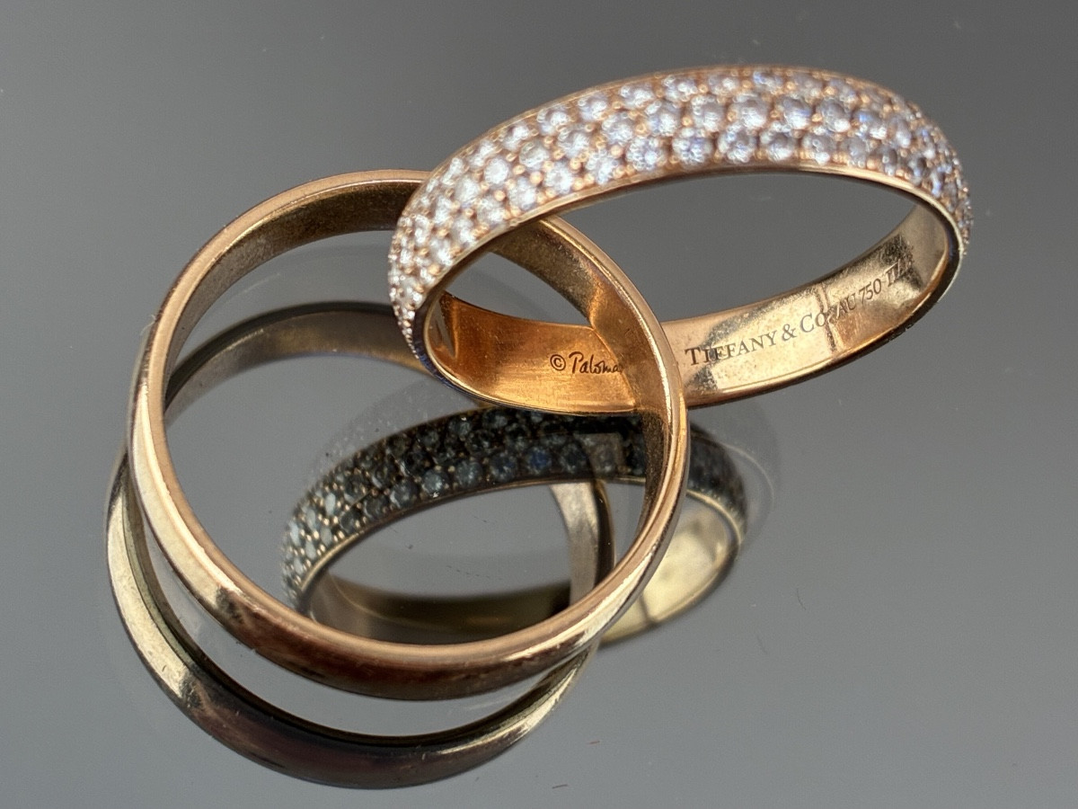 TIFFANY & Co. Bague composée de deux anneaux , signée  Paloma Picasso-photo-1