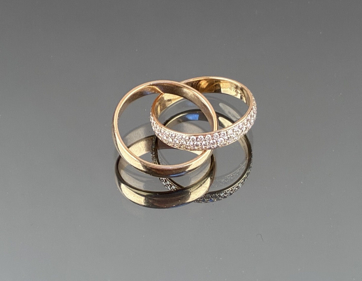 TIFFANY & Co. Bague composée de deux anneaux , signée  Paloma Picasso-photo-2