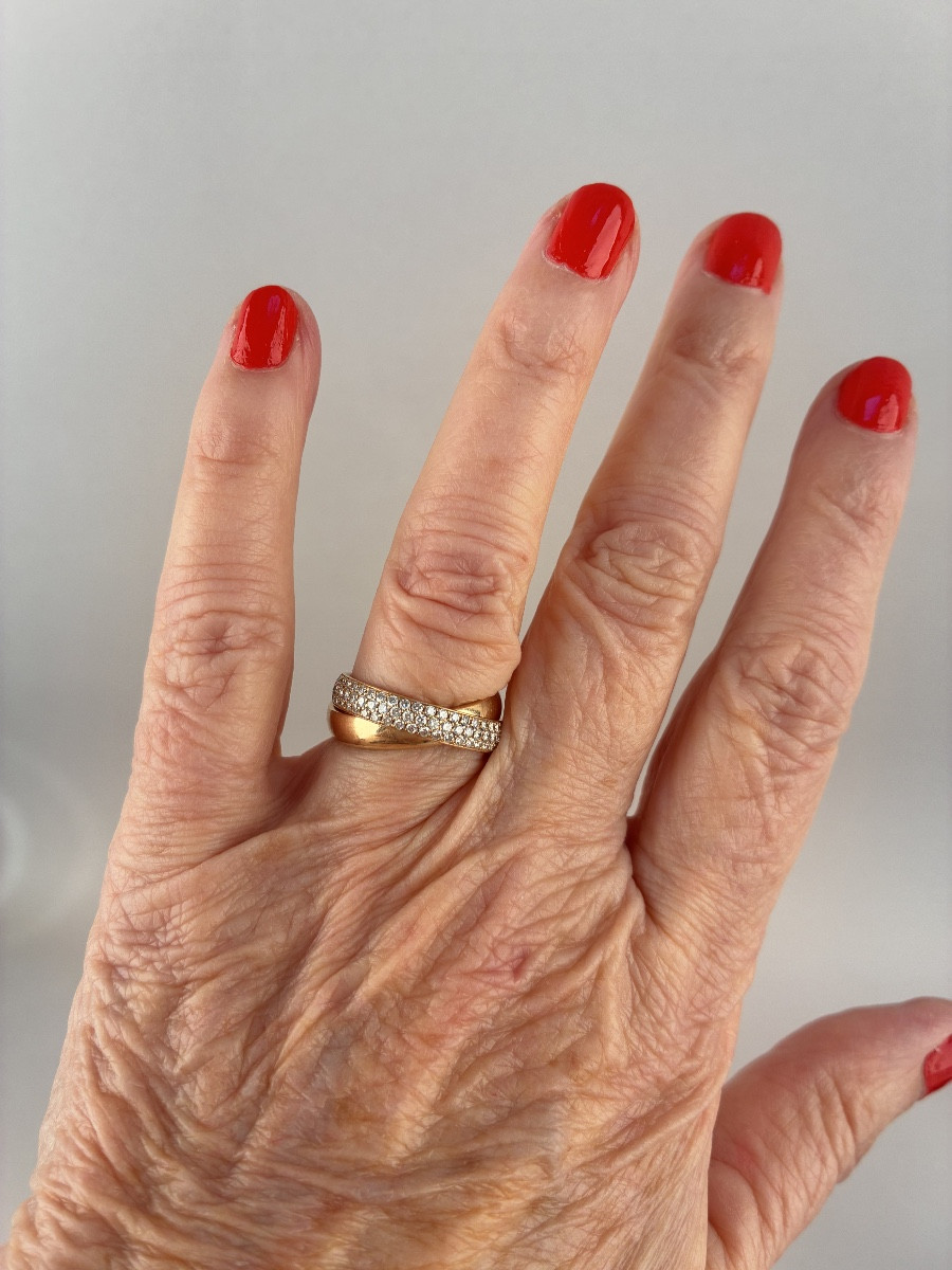 TIFFANY & Co. Bague composée de deux anneaux , signée  Paloma Picasso-photo-3