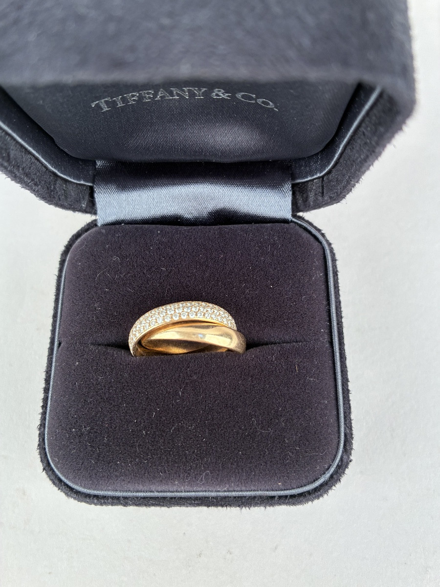 TIFFANY & Co. Bague composée de deux anneaux , signée  Paloma Picasso-photo-5