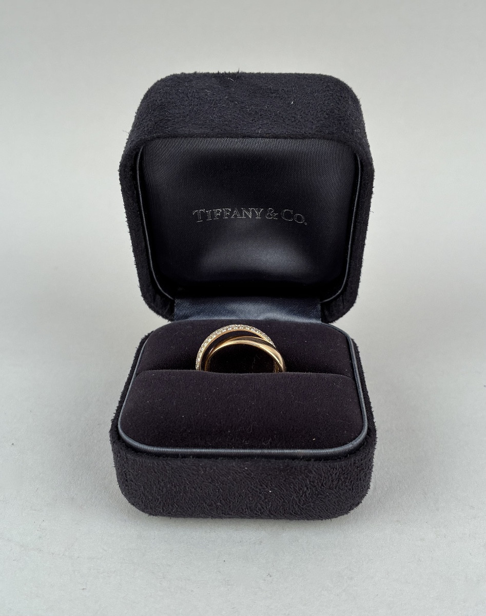 TIFFANY & Co. Bague composée de deux anneaux , signée  Paloma Picasso-photo-6