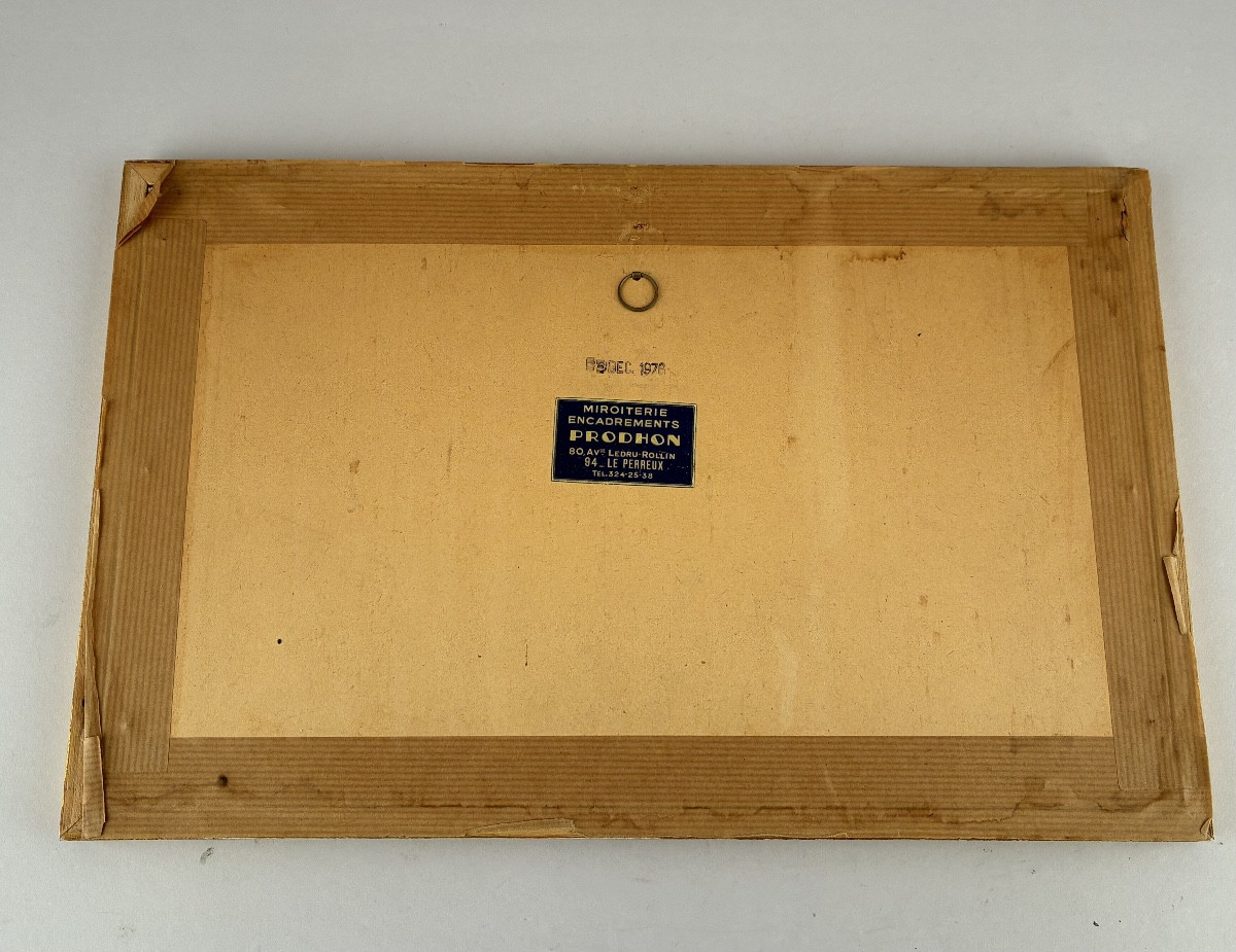 Watercolor "souvenir Of Plougastel" From The 19th Century-photo-2