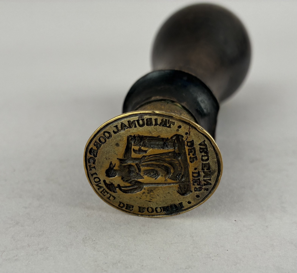 Sceau révolutionnaire en laiton du Tribunal Correctionnel de ROCROI-photo-3