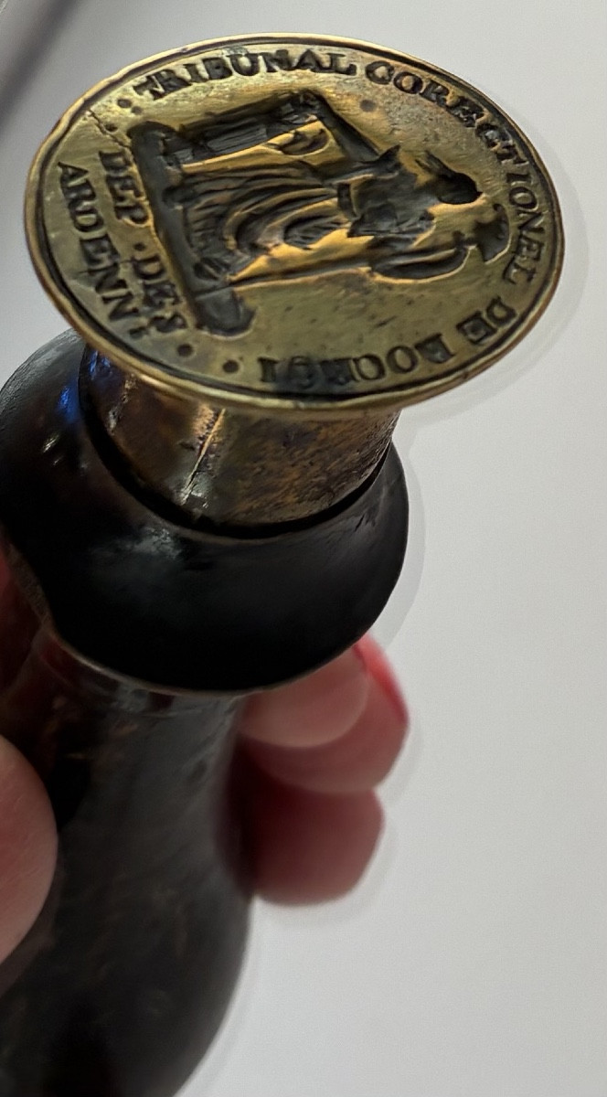 Sceau révolutionnaire en laiton du Tribunal Correctionnel de ROCROI-photo-2