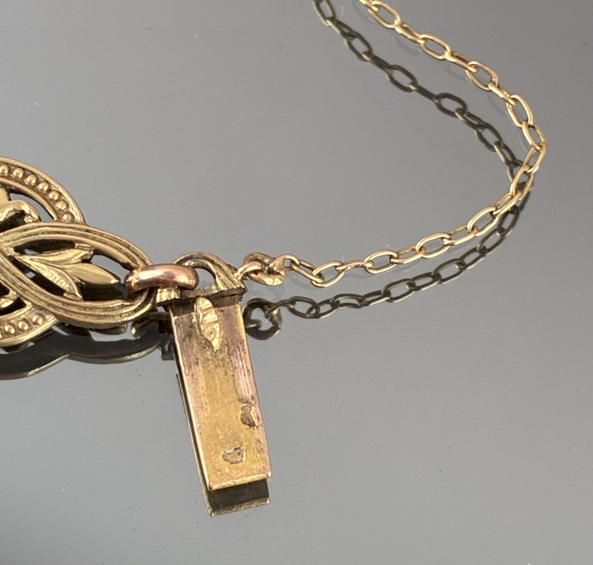 Yellow Gold Bracelet With Quatrefoil Links, Late 19th, Early 20th Century-photo-2