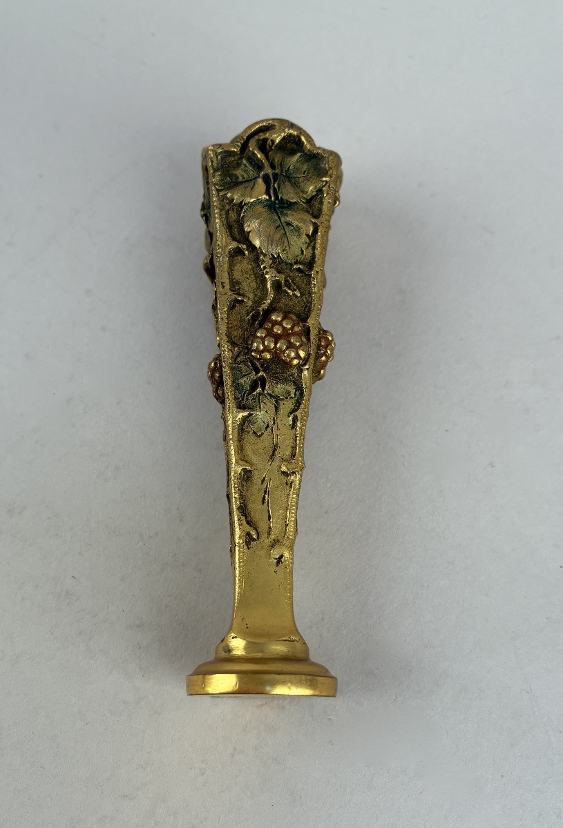 Nécessaire de bureau en bronze signé Marionnet-photo-1