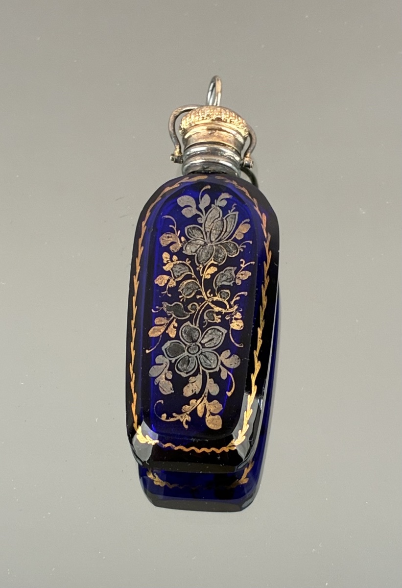 Vintage Blue Crystal And Vermeil Salt Shaker Restoration Period  