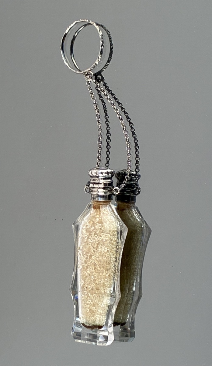 flacon à Sels En Cristal Et Argent d'époque Louis-Philippe -photo-4