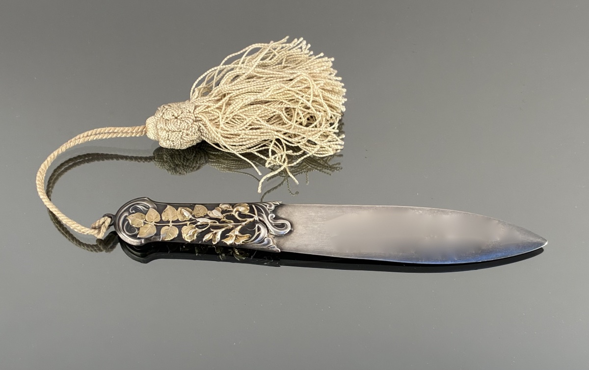 Nécessaire de bureau  en argent et vermeil début XXème siècle-photo-2