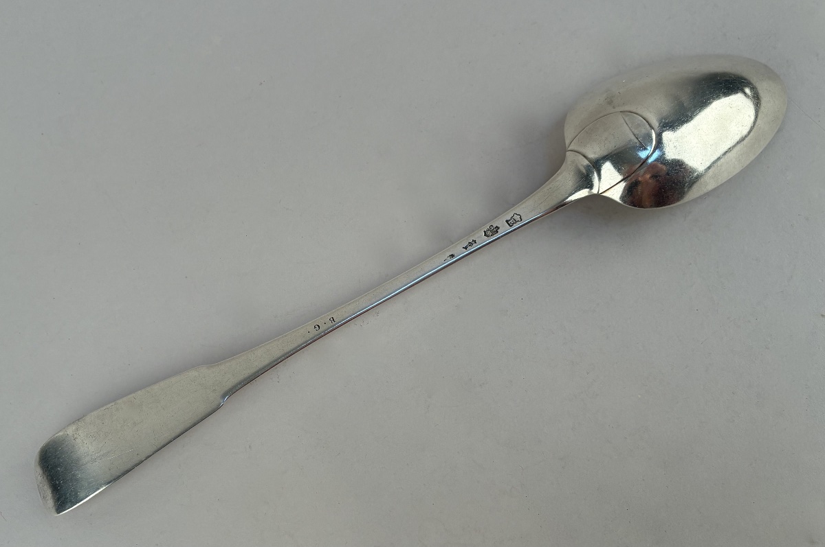 18th-century Silver Stew Spoon, Nantes-photo-3