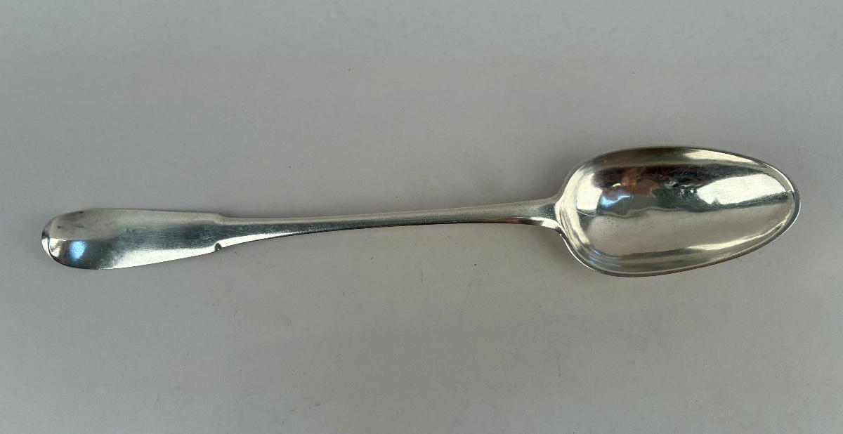 18th-century Silver Stew Spoon, Nantes-photo-4