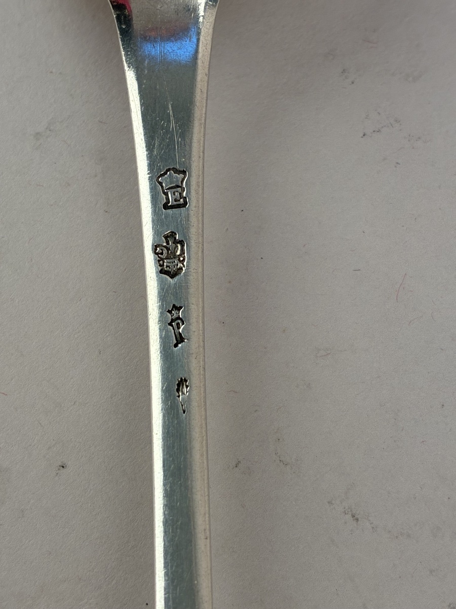 18th-century Silver Stew Spoon, Nantes-photo-2