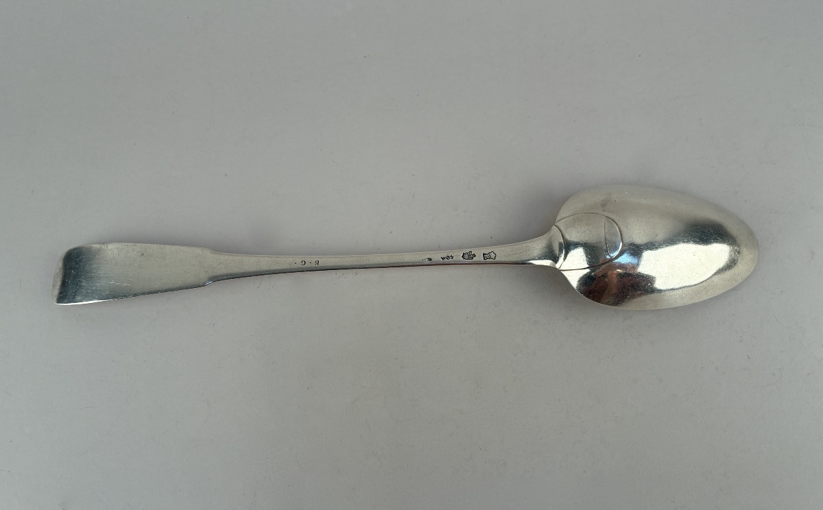 18th-century Silver Stew Spoon, Nantes