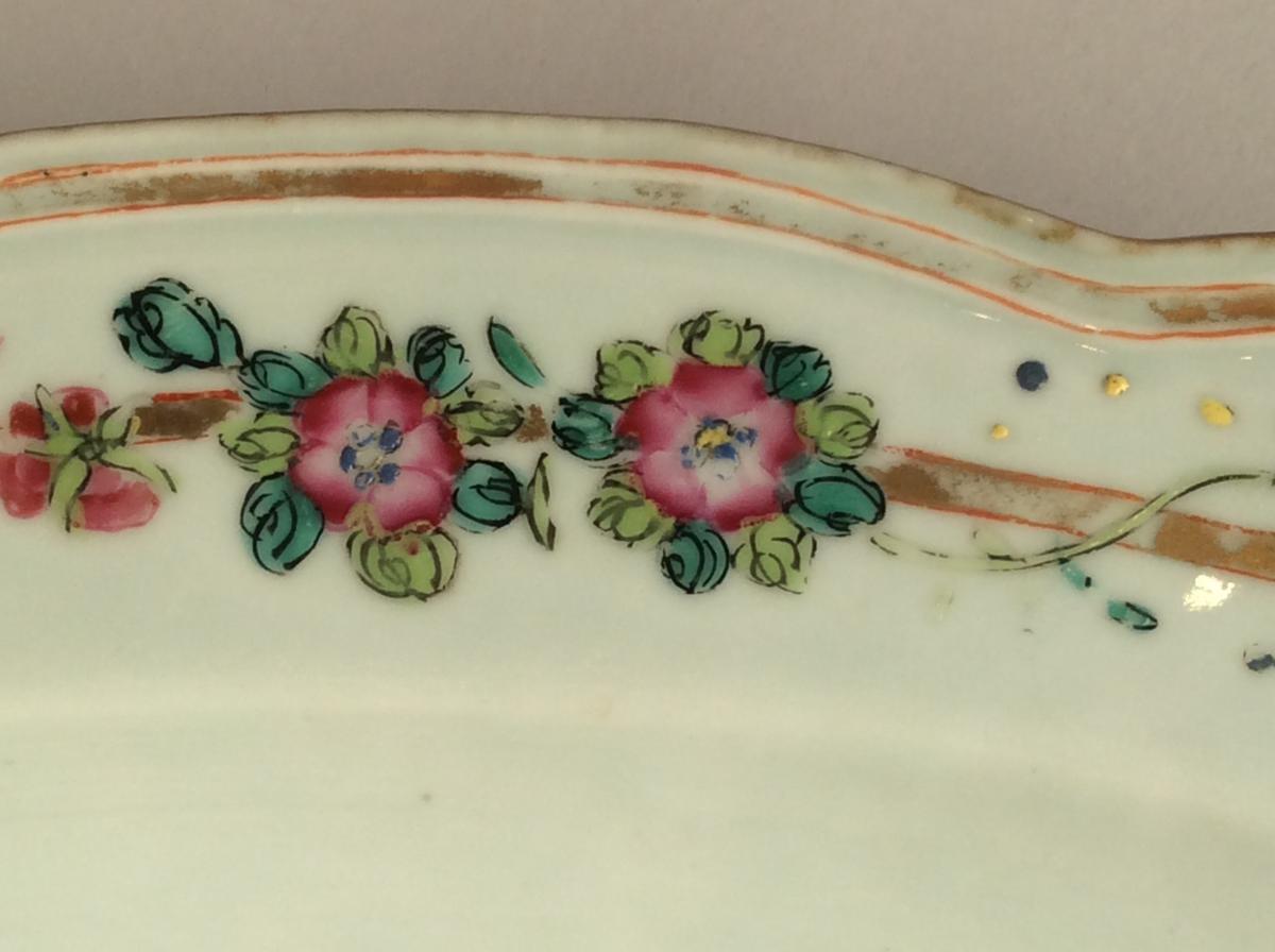 Oval Dish In Eighteenth-century India Company-photo-4