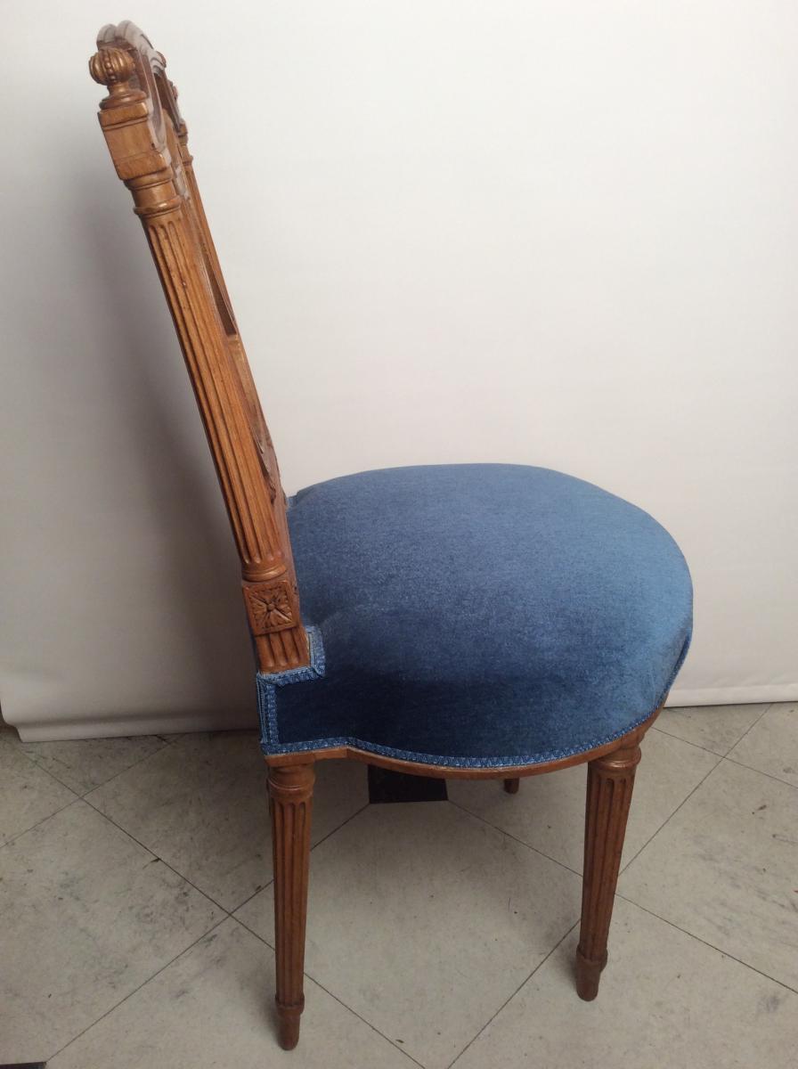 Pair Of Louis XVI Lyre Chairs-photo-4