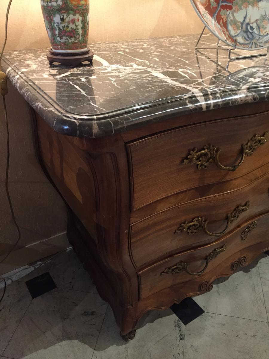 Commode De Port En Acajou d'époque Louis XV-photo-4