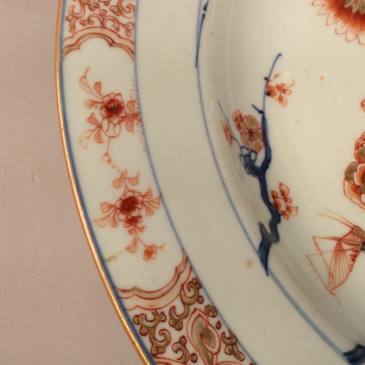 Chine Ou Japon XVIIIème Siècle  Plat En Porcelaine à Décor Imari-photo-4