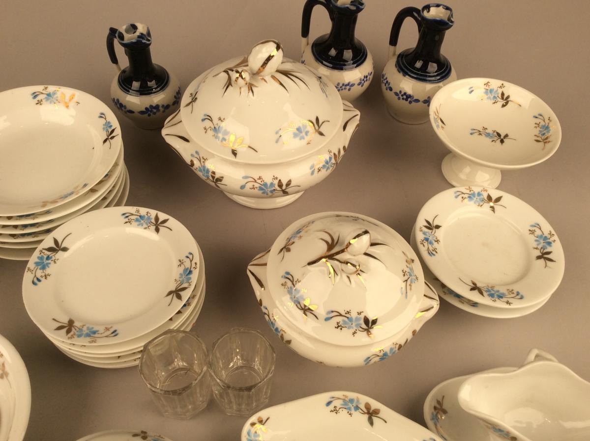 Dinette Porcelain Paris Middle Of The Nineteenth Century-photo-4