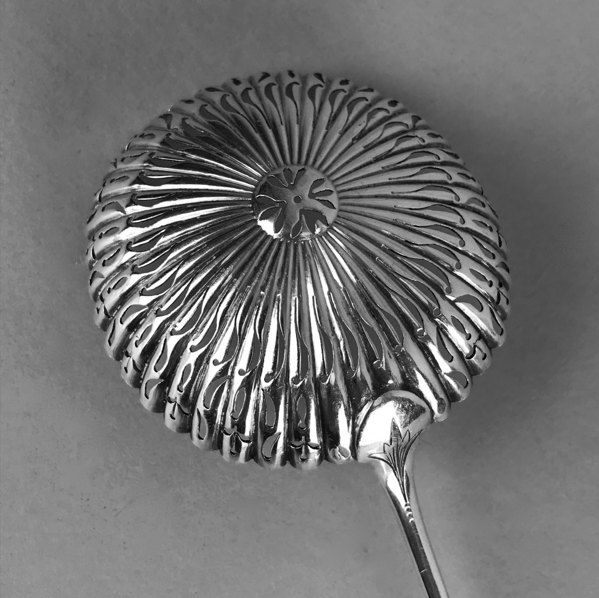 Sprinkle Spoon In Sterling Silver. Paris, End Of XIXth Century-photo-3