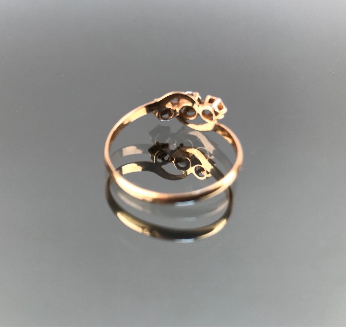 Gold And Pearls Ring Early 20th Century-photo-4