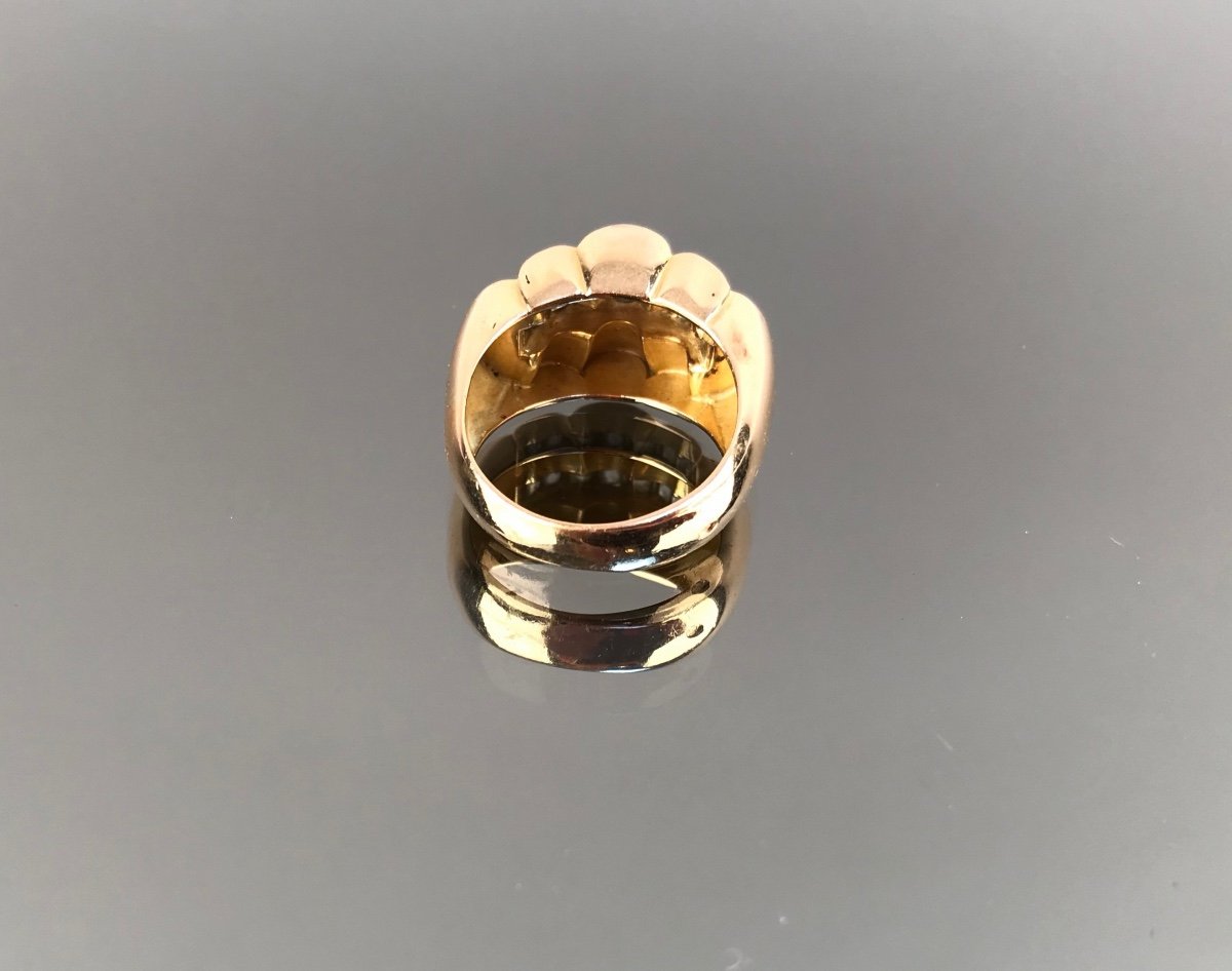 Tank Ring In Gold And Diamonds 1940-1950-photo-1