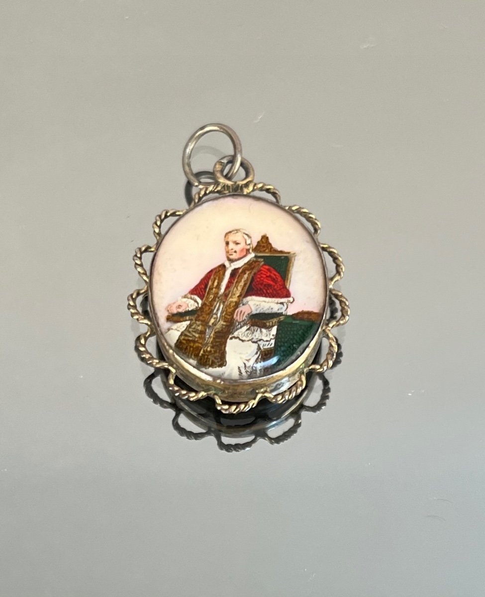 Médaille Du Père Grignion De Montfort Et Du Pape Léon XIII ou Pie XII