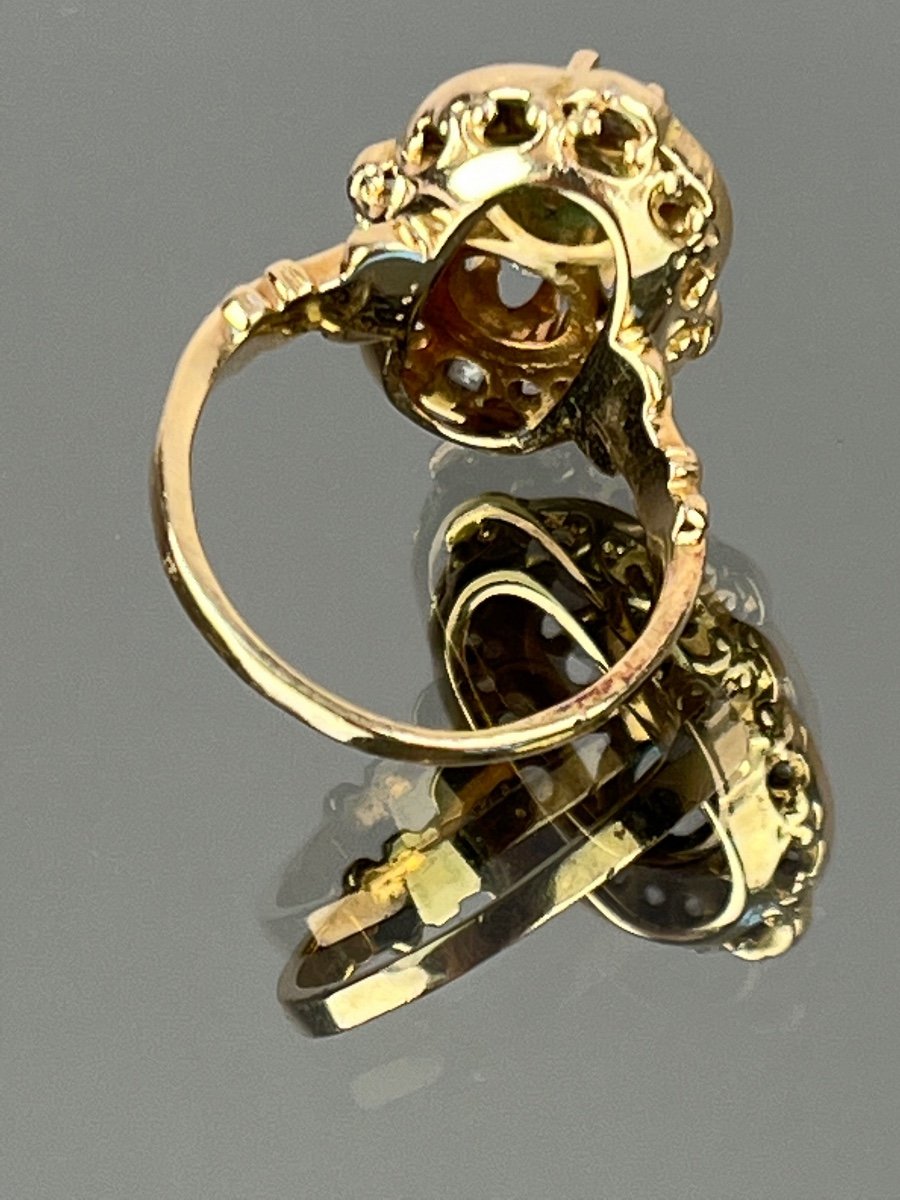 Ring In Gold, Diamonds And Emerald, Late Nineteenth Century-photo-4