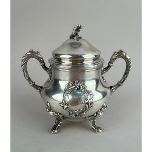  Silver Sugar Bowl Late 19th Century.  Mo: Henri Soufflot